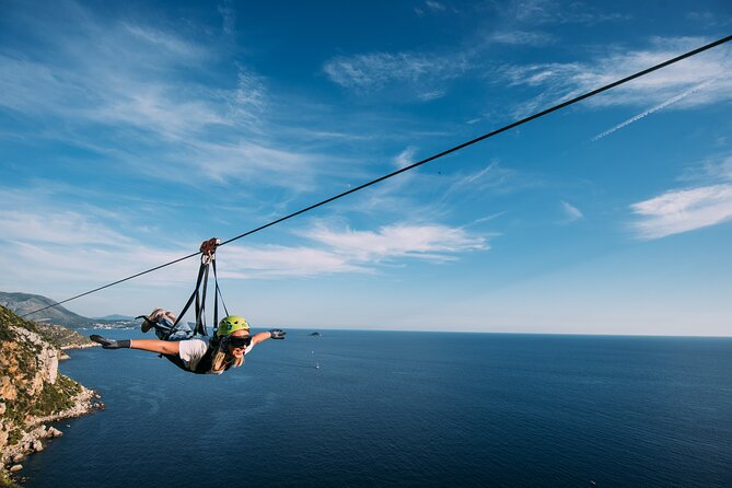 900-Meter Ziplining in Dubrovnik - Safety checks with Vicente, Serge, and the team