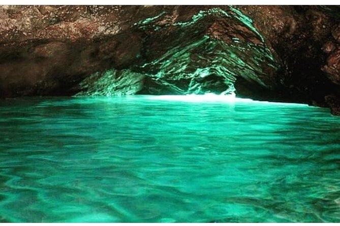 Blue Cave and caves Discovery Dubrovnik - Group Tour by Boat - Blue water, dark cave walls, and a real swimming challenge