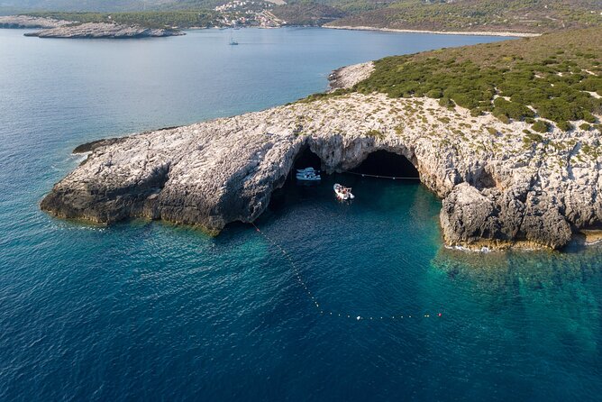 Blue Cave and Town Hvar with 5 Island Boat Tour - Stiniva Cove is the strongest swimming stop