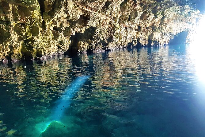 Blue cave group tour with swimming and snorkelling from Hvar - Stiniva Cove and the cliffs of Vis