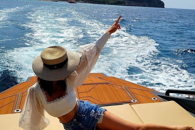 Blue cave & Hvar, 5 islands speed boat tour with unique boats from Split - Swimming at Budikovac Island