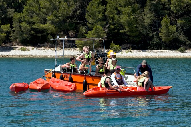 BOAT & KAYAK! Sea Adventure - Snorkeling & Cliff Jumps - A hidden beach for swimming and snorkeling