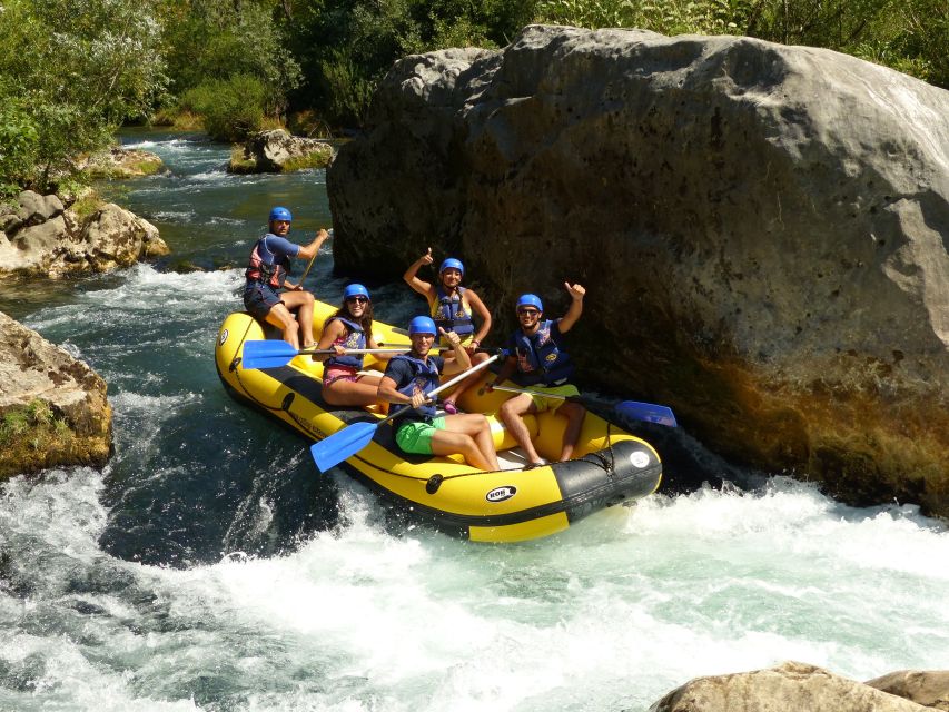 Cetina River: Rafting and Cliff Jumping Tour - Getting ready at the rafting base