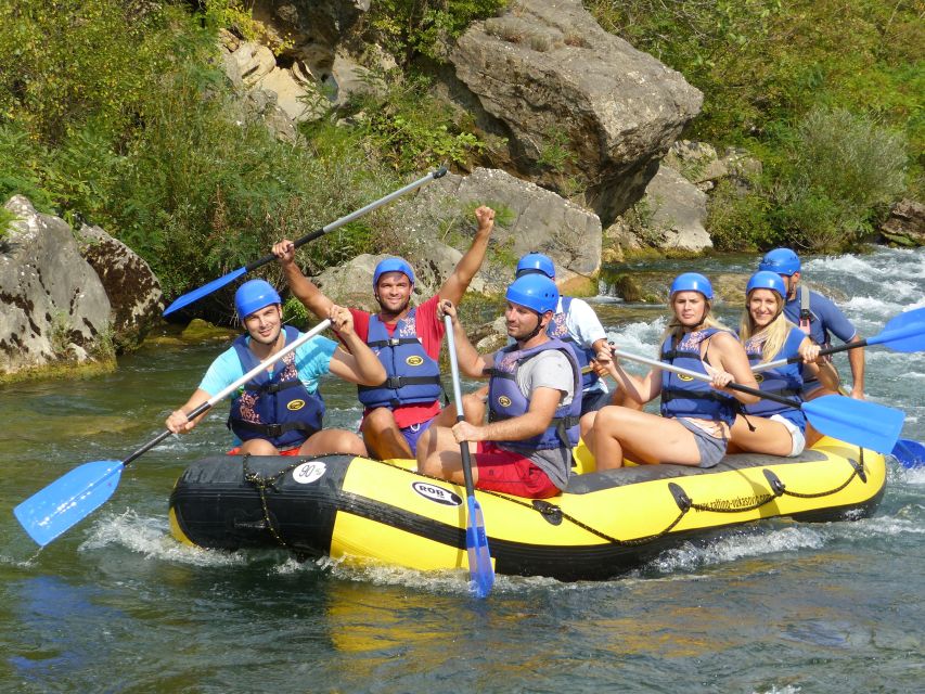 Cetina River: Rafting and Cliff Jumping Tour - The small beach finish