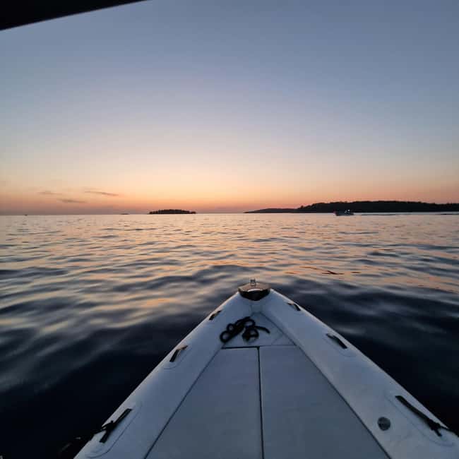 Dolphin private sunset tour Rovinj - Looking for dolphins beyond the islands
