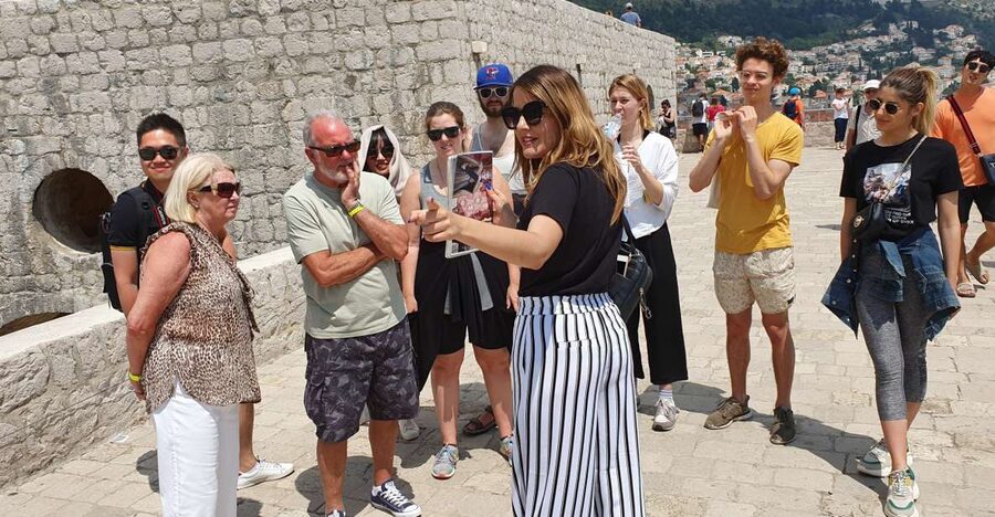 Dubrovnik: Best Game of Thrones Insider Tour - Meeting beneath the black Targaryen umbrella