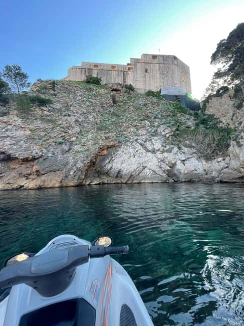 Dubrovnik: Guided Jet Ski Tour - Lovrijenac Fortress from the Adriatic