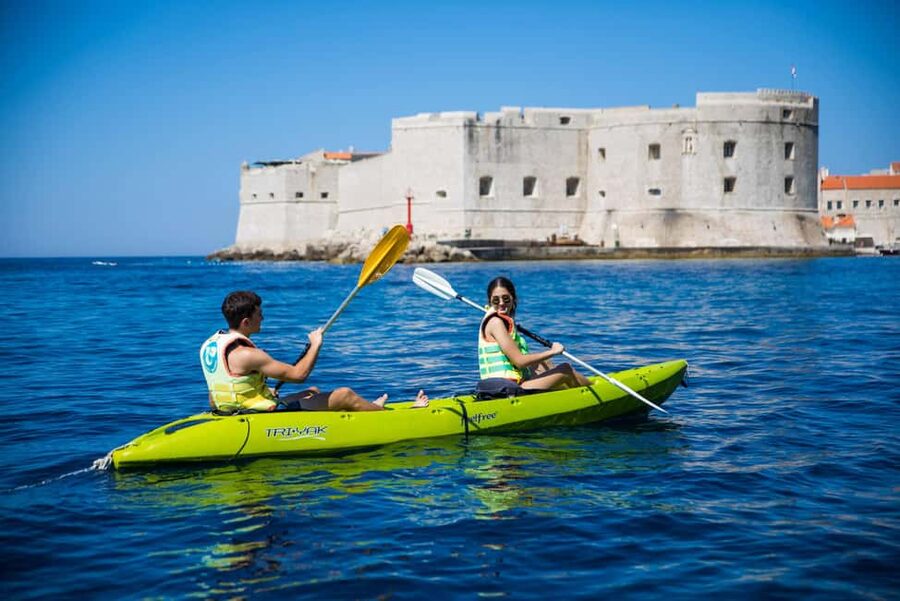 Dubrovnik: Kayak Rental - Paddling below the Old Town walls