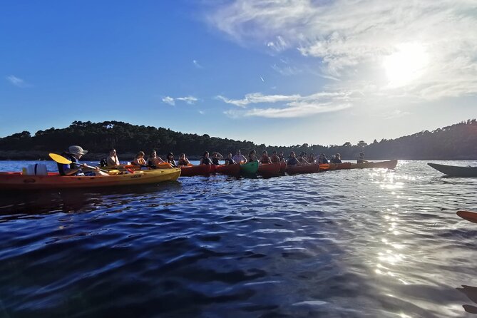 Dubrovnik: Sunset Kayak & Snorkel Tour with Wine & Water - Passing Lokrum without landing