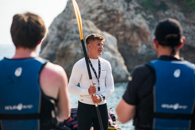 Dubrovnik: Sunset Kayak & Snorkel Tour with Wine & Water - Getting started at Kolorina Bay