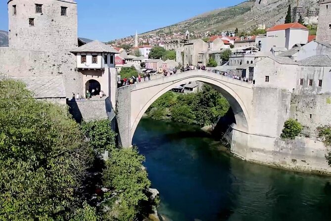 Enjoy Ancient Mostar - The Neretva River and the road into Mostar