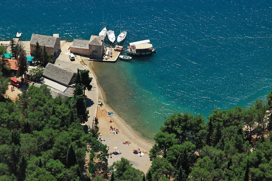 From Brač: Panoramic Flight over Brač, Hvar, Šolta, & Split - Crossing to Šolta’s southern cliffs