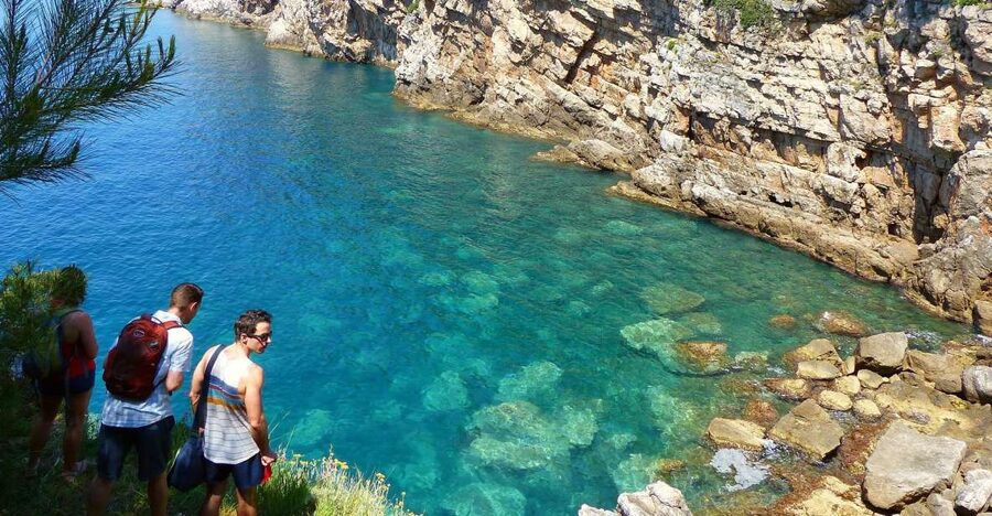 From Dubrovnik: Hiking & Swimming on Koločep Island Day Trip - Leaving Dubrovnik behind at Gruž Harbor