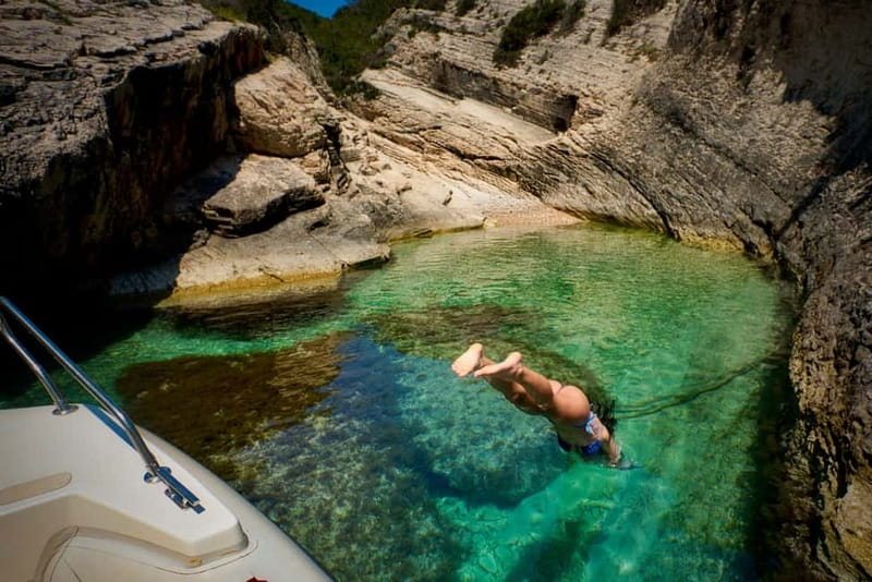 From Hvar: Blue Cave and Pakleni Islands Group Tour - Stiniva Bay is made for a swim