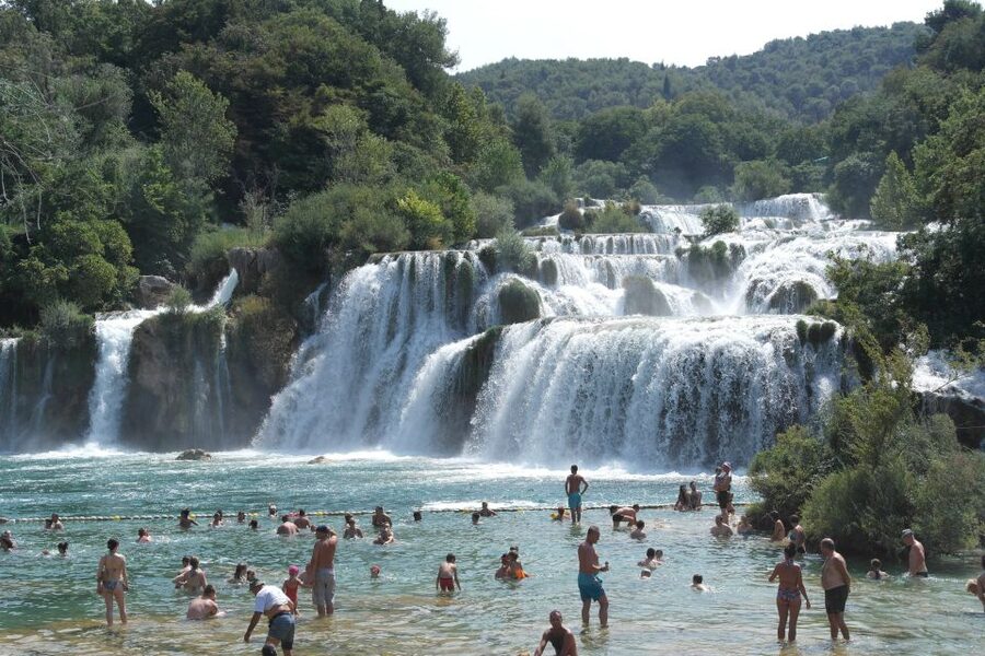 From Omiš: Krka Waterfalls and Trogir Small Group Tour - The Krka River boat ride to Skradin
