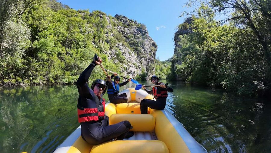 From Omiš/Split: Cetina River Rafting Experience - The first paddle: rapids with room to learn