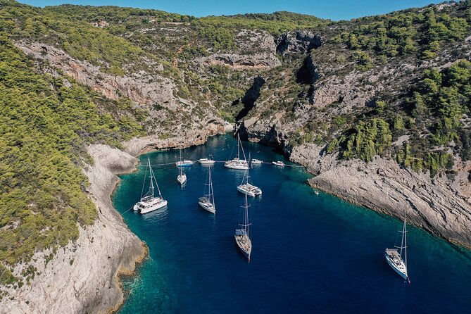 From Split: Blue cave & 5 Islands tour - Hvar gives you real time on land