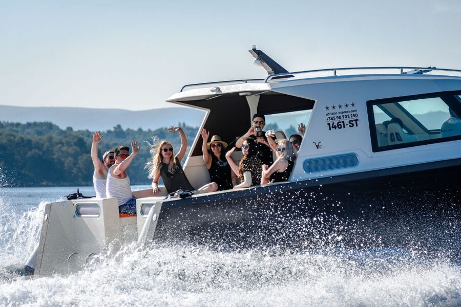 From Split: Blue Cave and Hvar Guided Tour by Luxury Boat - One hour at Budikovac Blue Lagoon