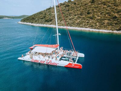 From Split: Catamaran Cruise to Golden Horn & Brač island.