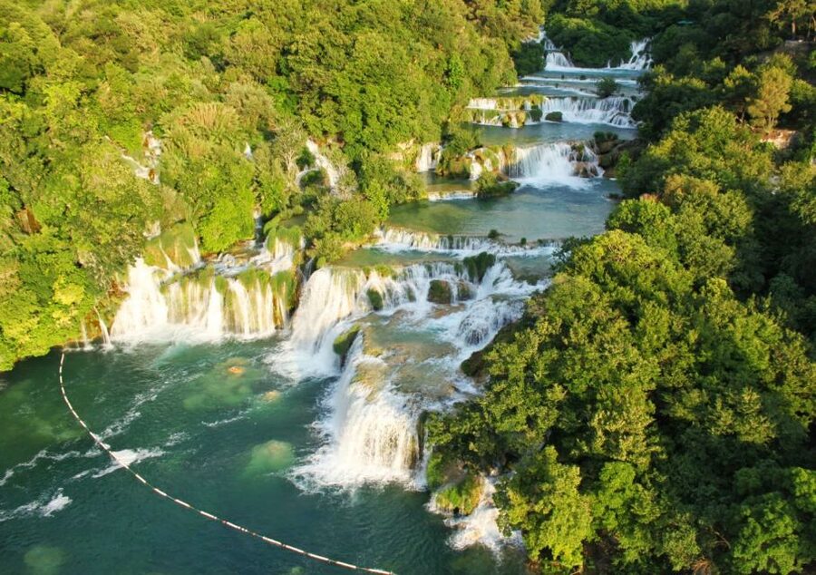 From Split: Krka Waterfalls Cruise & Trogir Walking Tour - The Krka River boat to Skradin