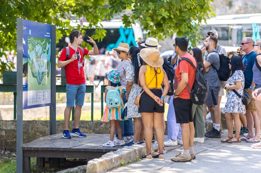 From Split: Krka Waterfalls day tour & wine tasting - The boat ride out of the park