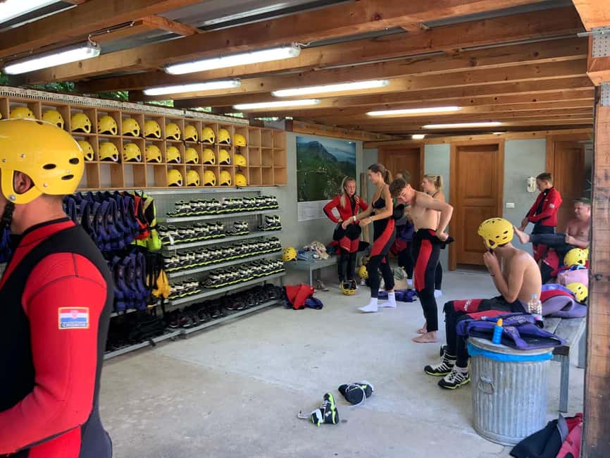 From Split: River Tubing on Cetina River - Getting fitted out at Zadvarje