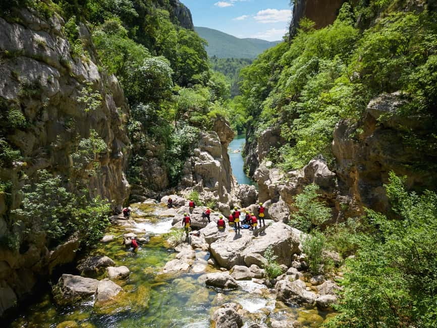 From Split/Šestanovac: Extreme Canyoning on Cetina River - Cliffs up to 180 meters and a short hike