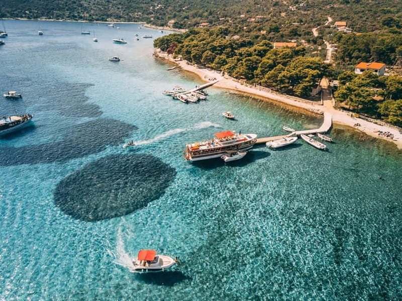 From Trogir: Blue Lagoon & Šolta Cruise with Lunch & Drinks - Cruising out with a welcome drink
