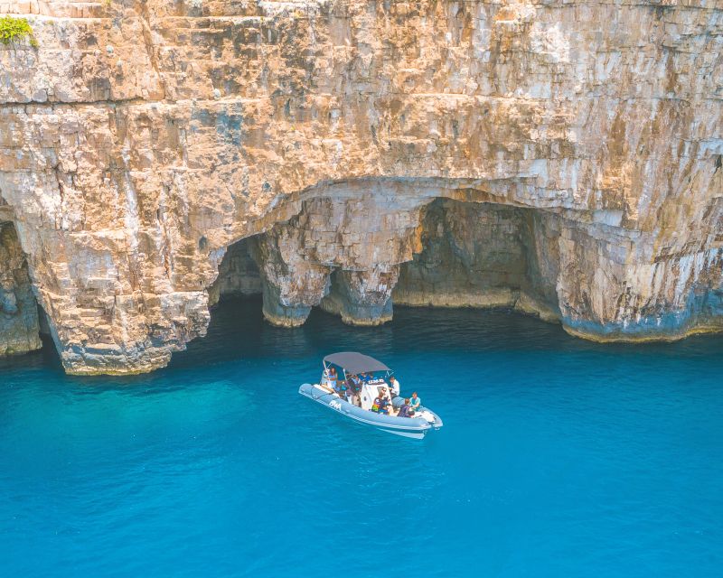 From Trogir or Split: Full-Day Blue Cave & Hvar Island Tour - Inside the Blue Cave on Bišovo