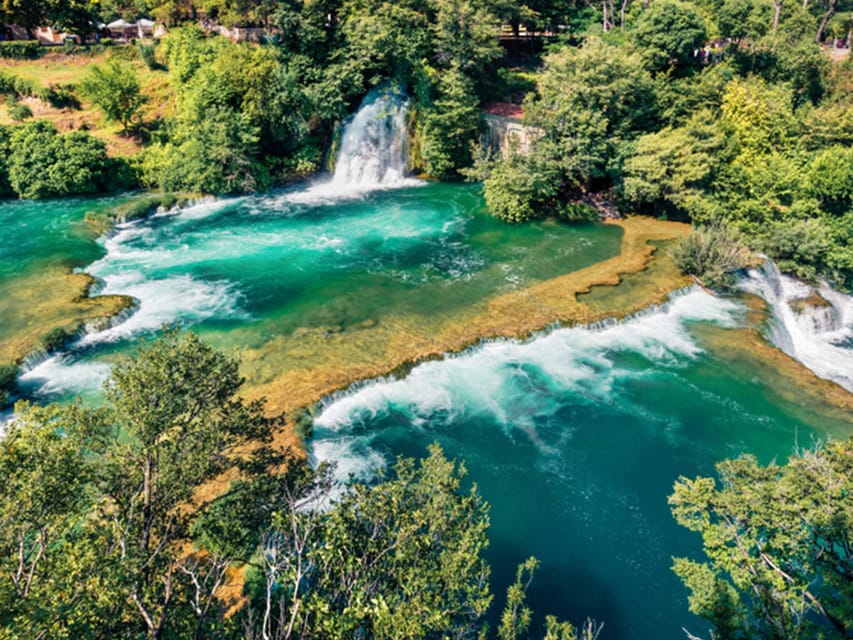 From Trogir, Seget & Okrug: Krka Waterfalls & Swimming - The Our Lady of Loreto viewpoint