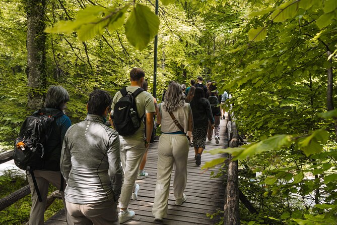 From Zadar: Plitvice Lakes with Boat Ride & Zadar Old town tour - A park route that mixes hiking, train, and boat