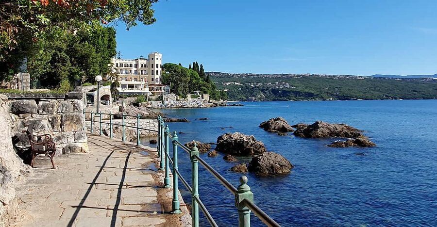 From Zagreb: Opatija, Rijeka & Kastav Mediterranean Day Tour - The Sanctuary of Our Lady of Trsat