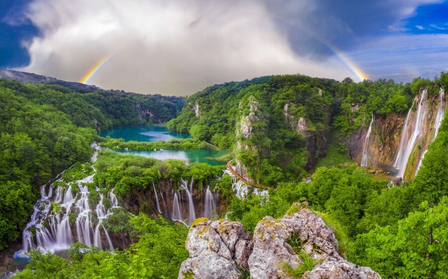 From Zagreb: Plitvice Lakes & Rastoke Private Tour - Walking beside the 78-meter waterfall