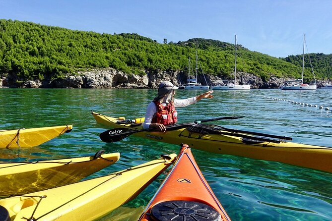 Full Day Kayaking and Snorkeling to Green Cave with GoPro photos - Crossing toward Šipan and the Green Cave