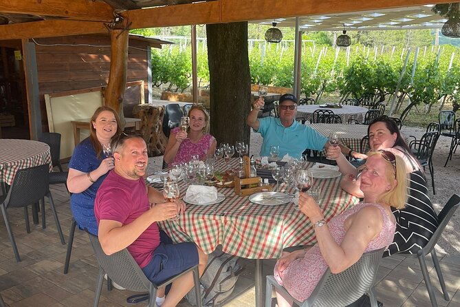 Half-Day Wine and Food Tasting from Dubrovnik - Four wines and a family table near Dubrovnik