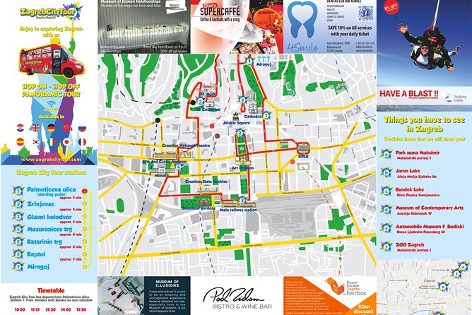 Hop On Hop Off Panoramic bus - Zagreb City Tour - Cathedral, Ban Jelačić Square, and the city center