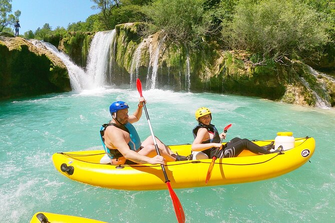 Kayaking on Upper Mreznica River - Slunj, Croatia - The middle section slows the pace