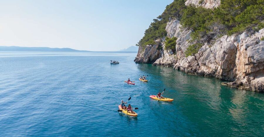Makarska: Guided Sea Kayaking Tour with Snorkeling Stop - Nugal Beach and the long break