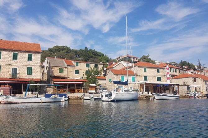Private Blue Lagoon and Hidden Bays tour from Split & Brac for 12 - Trogir closes the day with stone streets and sea views