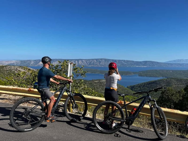 Private Hvar Island E-Bike Tour - Riding toward Stari Grad on the north coast
