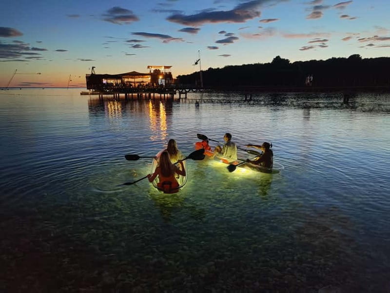 Pula: Cave Sunset/Night Tour in Transparent Kayak - Meeting at Valovine Bay near Autocamp Stoja