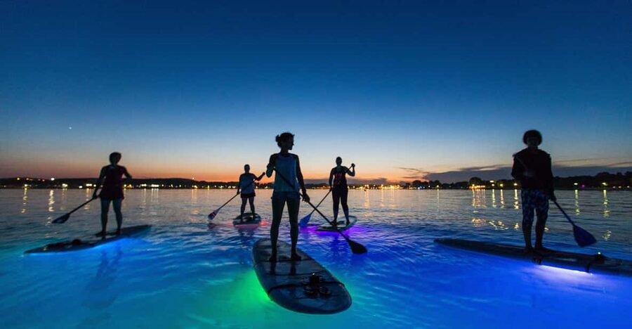 Pula: Night LED Stand-Up Paddle Board Tour - The first 10 minutes: learning on land
