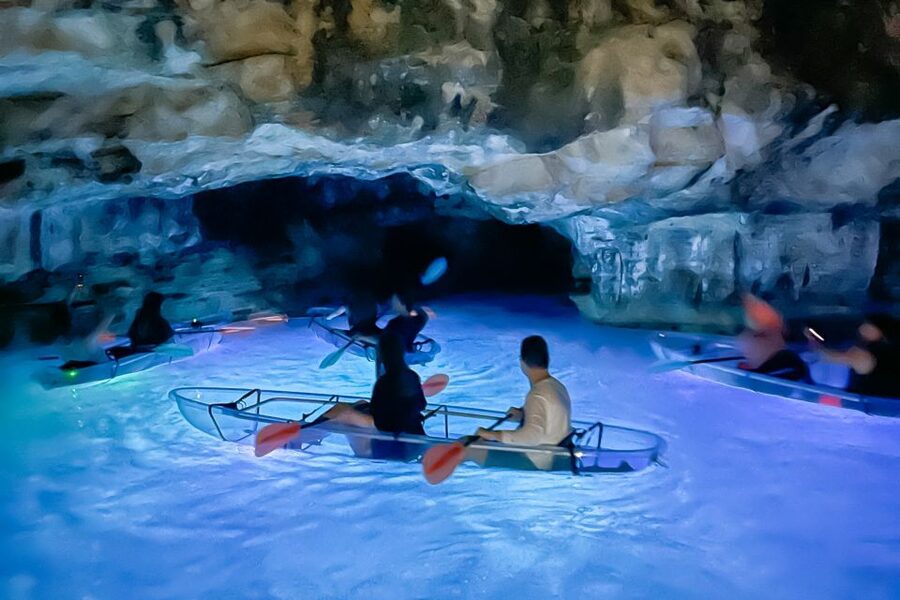 Pula: Night-Time Sea Kayaking Tour in Transparent Kayak - The blue cave is the evening’s highlight
