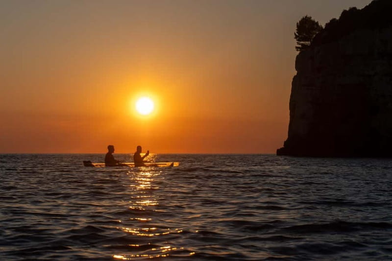 Pula:Sunset Kayak tour with glowing transparent kayak - The Blue Cave, Seen Safely From Outside