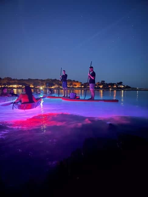 Pula: Sunset/Night Illuminated Transparent Kayak Tour - The safety briefing and first paddle