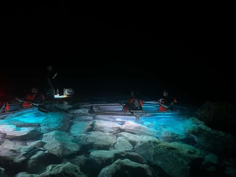 Pula: Sunset/Night Illuminated Transparent Kayak Tour - Photos, video, and the practical extras