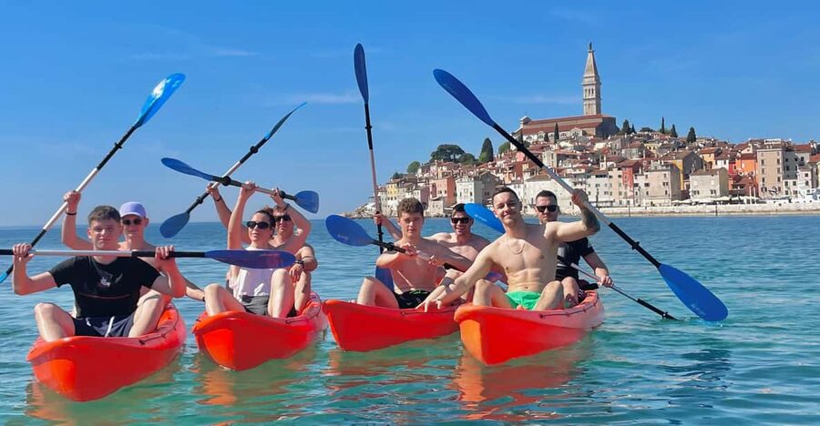 Rovinj: BUBA-KAYAK TOURS, snorkeling, cliff jupming&drinks - Starting at Porton Biondi Beach