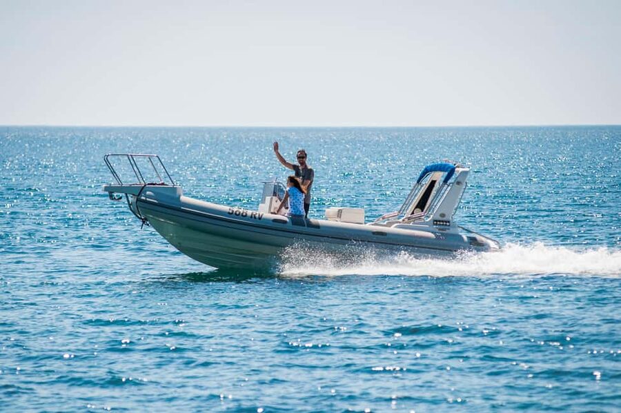 Rovinj: Red Island and Pirate Cave speedboat tour - Leaving Rovinj from the south or north