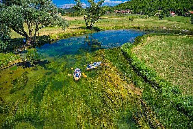 See through kayaks on Gacka river - The transparent kayak makes the river the attraction