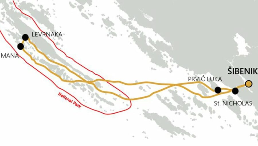 Sibenik: Full-Day Kornati National Park Boat Tour - Bavljenac and the strange fingerprint of stone walls